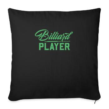 Billiards Pool Table Billiards Pool Billiards - Sofa pillowcase 17,3'' x 17,3'' (45 x 45 cm) - black - Front