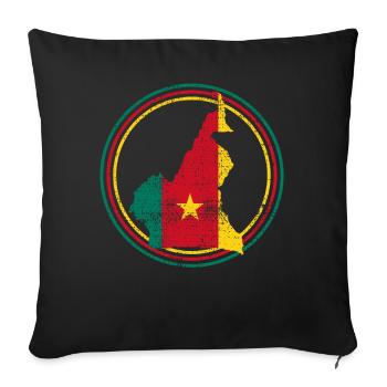 Cameroon - Sofa pillowcase 17,3'' x 17,3'' (45 x 45 cm) - black - Front