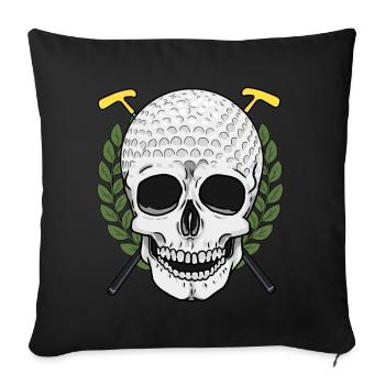 Golf Skull Golfer Sports Club - Housse de coussin décorative 45 x 45 cm - noir - Devant