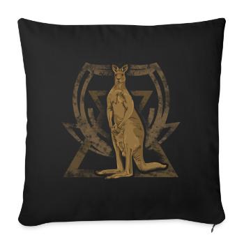kangaroo - Sofa pillowcase 17,3'' x 17,3'' (45 x 45 cm) - black - Front