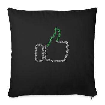 Grüner Daumen Gärtner Saat Geschenk - Sofakissenbezug 45 x 45 cm - Schwarz - Vorne