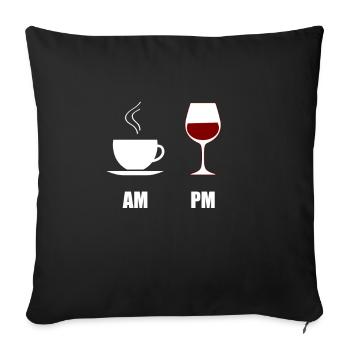 Am & Pm - Sofa pillowcase 17,3'' x 17,3'' (45 x 45 cm) - black - Front