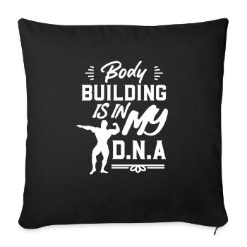 Bodybuilding - Sofa pillowcase 17,3'' x 17,3'' (45 x 45 cm) - black - Front