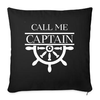 Appelez-moi capitaine! Volant! - Housse de coussin décorative 45 x 45 cm - noir - Devant
