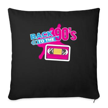 90s party outfit costume clothes clothing - Sofa pillowcase 17,3'' x 17,3'' (45 x 45 cm) - black - Front