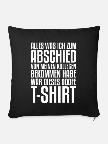 Jobwechsel, Abschied, Arbeitsplatzwechsel, Rente - Sofakissenbezug 45 x 45 cm - Schwarz