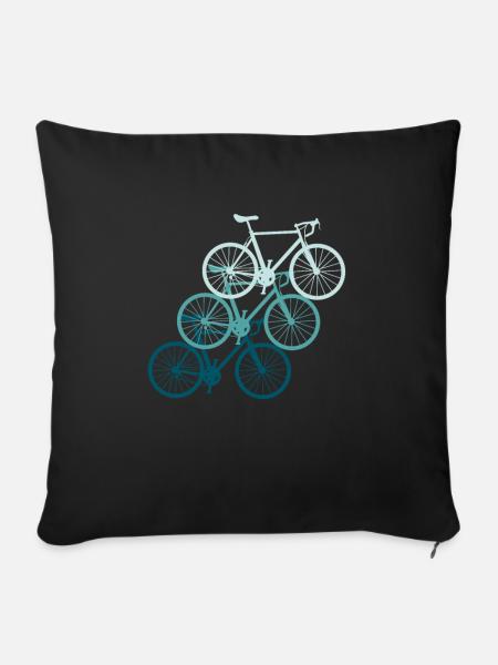 Rennrad - Sofakissenbezug 45 x 45 cm - Schwarz