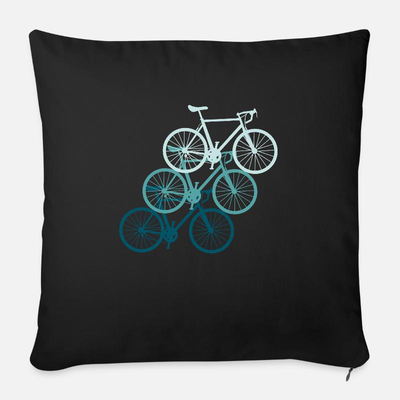 Rennrad - Sofakissenbezug 45 x 45 cm - Schwarz