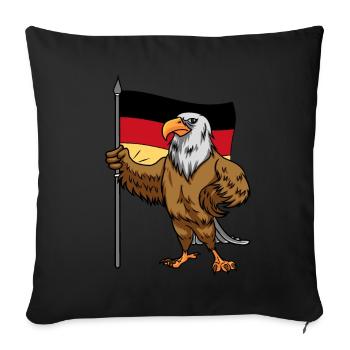 Eagle Bird Germany Flag Countries EU Europe - Sofa pillowcase 17,3'' x 17,3'' (45 x 45 cm) - black - Front