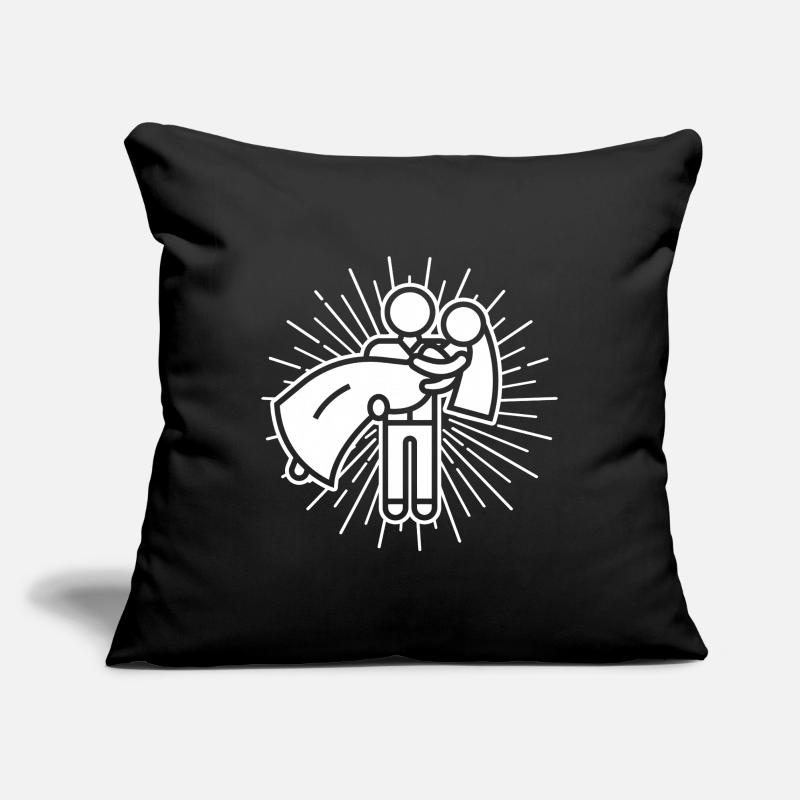 Conception de mariage Housse de coussin décorative 45 x 45 cm