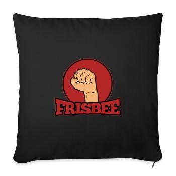 Frisbee - Sofa pillowcase 17,3'' x 17,3'' (45 x 45 cm) - black - Front