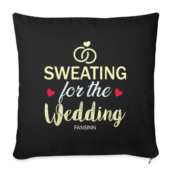 Wedding bachelorette party marriage love gift - Sofa pillowcase 17,3'' x 17,3'' (45 x 45 cm) - black - Front