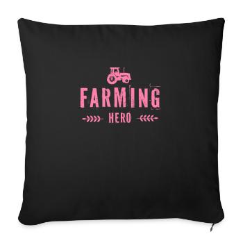 Paysanne Maman - Housse de coussin décorative 45 x 45 cm - noir - Devant
