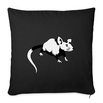 Mouse Rat Rodent Rodent Pest Animal - Sofa pillowcase 17,3'' x 17,3'' (45 x 45 cm) - black - Front