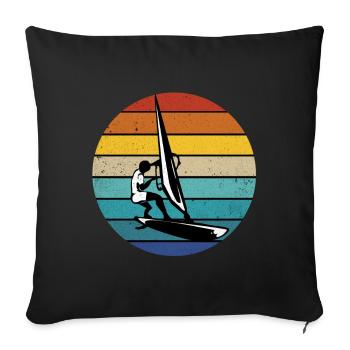 Windsurfing - Sofa pillowcase 17,3'' x 17,3'' (45 x 45 cm) - black - Front