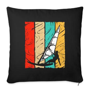 Windsurfing - Sofa pillowcase 17,3'' x 17,3'' (45 x 45 cm) - black - Front