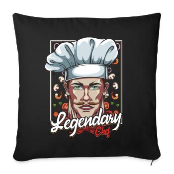 Chefkoch - Sofakissenbezug 45 x 45 cm - Schwarz - Vorne