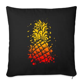 Ananas Ananas - Sofakissenbezug 45 x 45 cm - Schwarz - Vorne