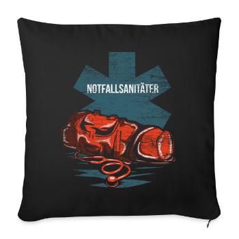 Emergency medic paramedic gift - Sofa pillowcase 17,3'' x 17,3'' (45 x 45 cm) - black - Front