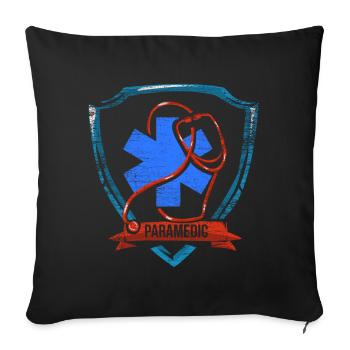 NoftallSanitäter - Housse de coussin décorative 45 x 45 cm - noir - Devant