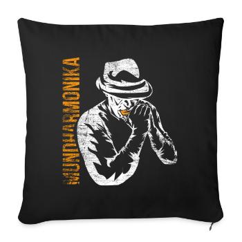 harmonica - Housse de coussin décorative 45 x 45 cm - noir - Devant
