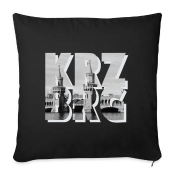 Kreuzberg - Sofakissenbezug 45 x 45 cm - Schwarz - Vorne