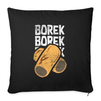 Borek gift - Sofa pillowcase 17,3'' x 17,3'' (45 x 45 cm) - black - Front