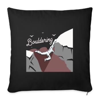 bouldering - Housse de coussin décorative 45 x 45 cm - noir - Devant