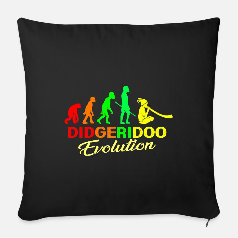 Didgeridoo Aborigines Australien Musik Meditation - Sofakissenbezug 45 x 45 cm - Schwarz