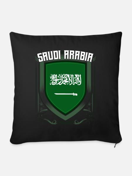 Saudi-Arabien - Sofakissenbezug 45 x 45 cm - Schwarz
