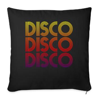Disco - Sofa pillowcase 17,3'' x 17,3'' (45 x 45 cm) - black - Front