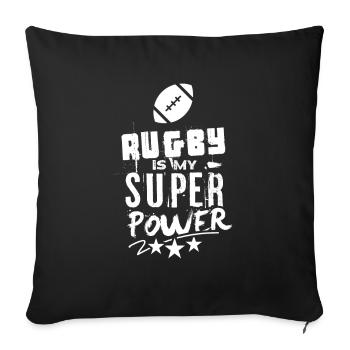 Rugby Rugby Player Team Rugby Team - Sofa pillowcase 17,3'' x 17,3'' (45 x 45 cm) - black - Front