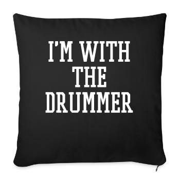 drummer - Sofa pillowcase 17,3'' x 17,3'' (45 x 45 cm) - black - Front