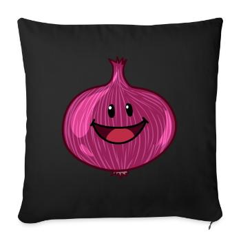 Onion Onions Vegetables Healthy Vegan Cooking Cook - Sofa pillowcase 17,3'' x 17,3'' (45 x 45 cm) - black - Front