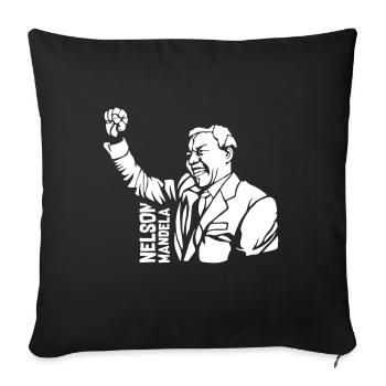 Nelson Mandela - Housse de coussin décorative 45 x 45 cm - noir - Devant