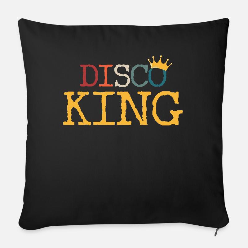 Disco King - Sofa pillowcase 17,3'' x 17,3'' (45 x 45 cm) - black