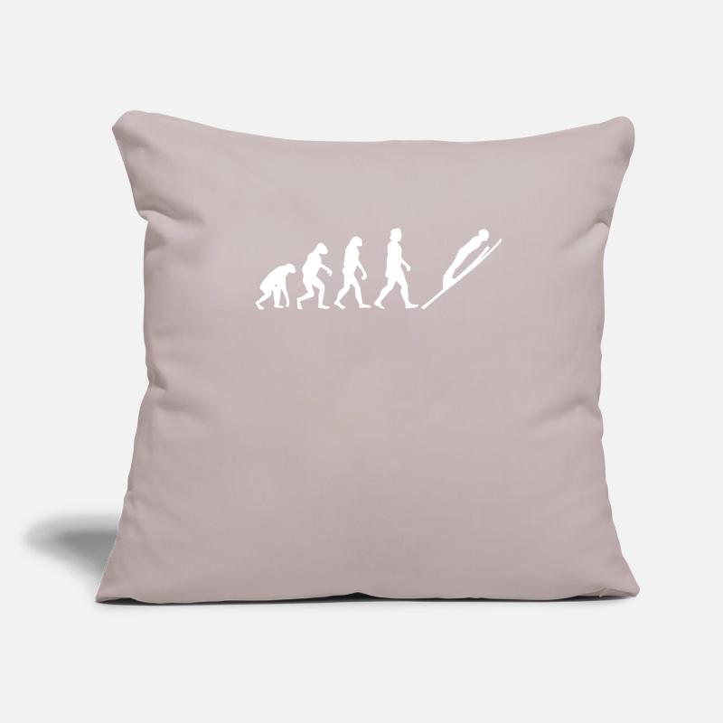 Evolution du saut à ski Housse de coussin décorative 45 x 45 cm