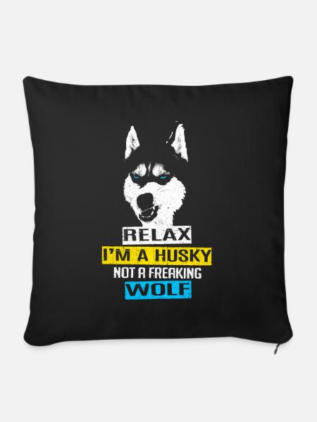 Husky - Sofakissenbezug 45 x 45 cm - Schwarz