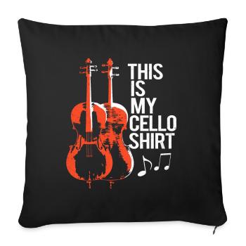 Cello - Sofakissenbezug 45 x 45 cm - Schwarz - Vorne
