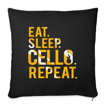 Cello - Sofa pillowcase 17,3'' x 17,3'' (45 x 45 cm) - black - Front