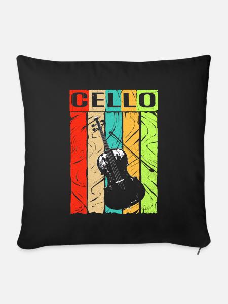 Cello - Sofakissenbezug 45 x 45 cm - Schwarz