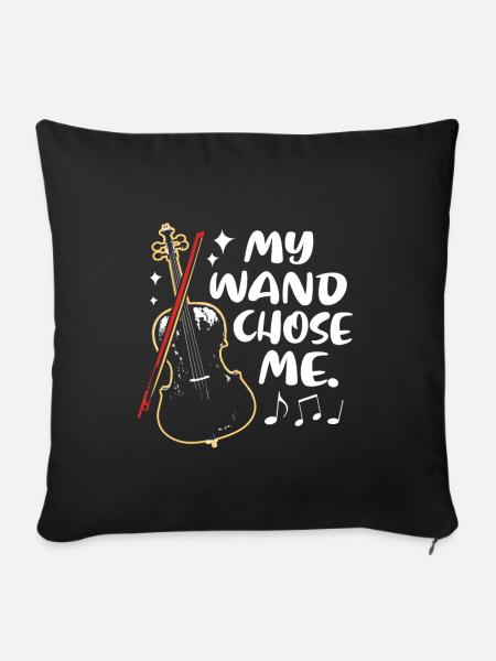 Cello Kontrabass Klassisch Musik Lehrer Sinfonie - Sofakissenbezug 45 x 45 cm - Schwarz