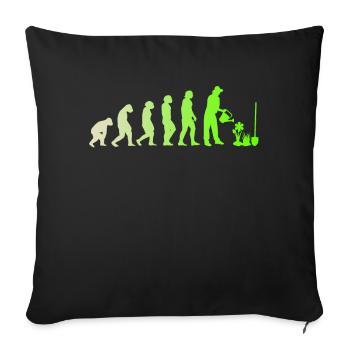 Evolution Jardinage Jardinage jardinage jardinage - Housse de coussin décorative 45 x 45 cm - noir - Devant