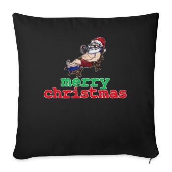Noël en juillet - Housse de coussin décorative 45 x 45 cm - noir - Devant