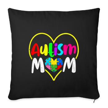 Autism - Sofa pillowcase 17,3'' x 17,3'' (45 x 45 cm) - black - Front