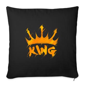 KING - Sofakissenbezug 45 x 45 cm - Schwarz - Vorne