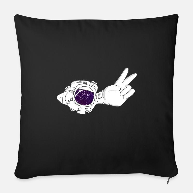 Peace Astronaut - Sofakissenbezug 45 x 45 cm - Schwarz