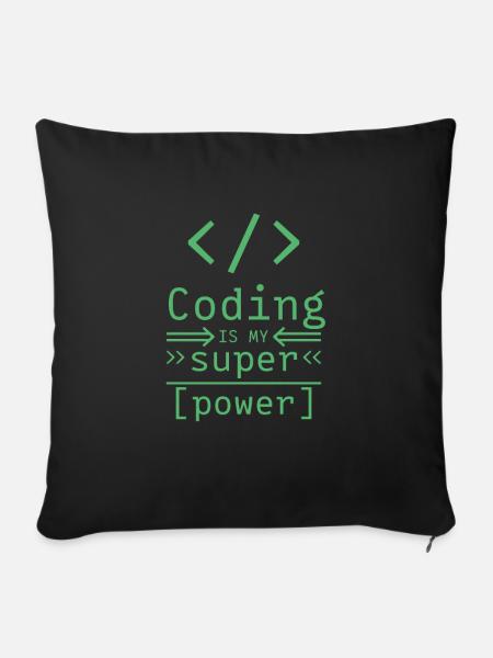 Programmieren Software Programmierer Code Coder - Sofakissenbezug 45 x 45 cm - Schwarz