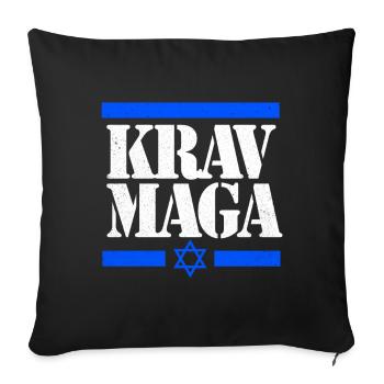 Krav Maga - Housse de coussin décorative 45 x 45 cm - noir - Devant