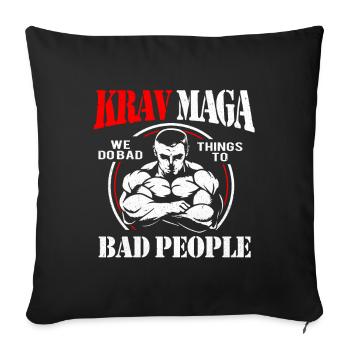 Krav Maga - Sofakissenbezug 45 x 45 cm - Schwarz - Vorne